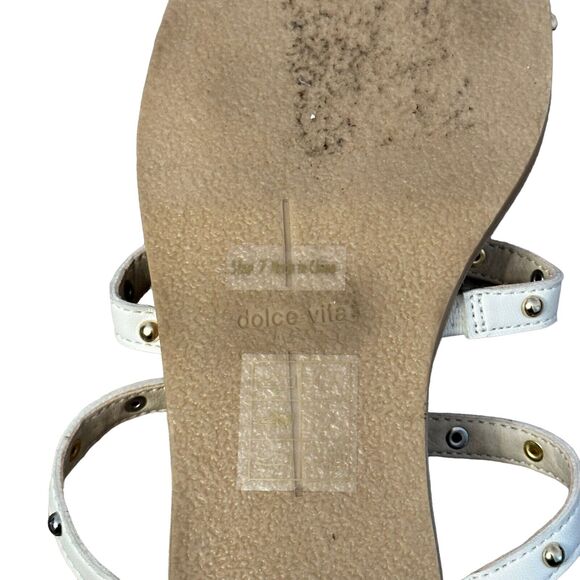 Dolce Vita White Studded Gladiator Sandals Size 7 - Picture 7 of 7